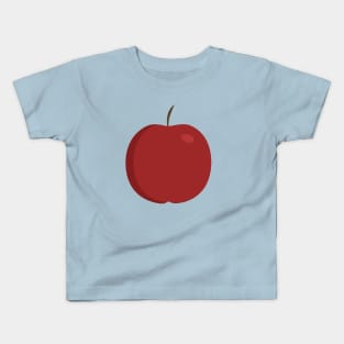 Red apple icon in flat design Kids T-Shirt